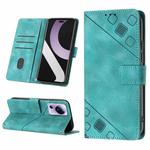 For Xiaomi Civi 2 Skin-feel Embossed Leather Phone Case(Green)