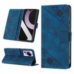 For Xiaomi Civi 2 Skin-feel Embossed Leather Phone Case(Blue)