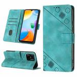 For Xiaomi Redmi 10C 4G Skin-feel Embossed Leather Phone Case(Green)