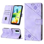 For Xiaomi Redmi A1 Skin-feel Embossed Leather Phone Case(Light Purple)