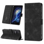 For Xiaomi Redmi K50 Pro / K50 Skin-feel Embossed Leather Phone Case(Black)
