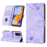 For Xiaomi Redmi Note 11 Pro 5G / 4G Skin-feel Embossed Leather Phone Case(Light Purple)