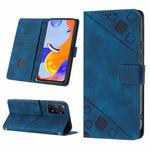 For Xiaomi Redmi Note 11 Pro 5G / 4G Skin-feel Embossed Leather Phone Case(Blue)