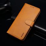 For Huawei P Smart+ 2019 GUSSIM Business Style Horizontal Flip Leather Case with Holder & Card Slots & Wallet(Khaki)