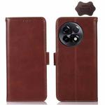 For OnePlus Ace 2 5G Crazy Horse Top Layer Cowhide Leather Phone Case(Brown)