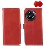 For OnePlus Ace 2 5G Crazy Horse Top Layer Cowhide Leather Phone Case(Red)