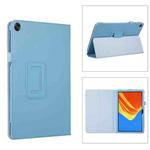 For Huawei MatePad SE 10.4 Litchi Texture Leather Tablet Case with Holder(Sky Blue)