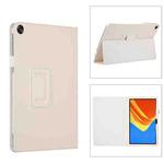 For Huawei MatePad SE 10.4 Litchi Texture Leather Tablet Case with Holder(White)