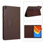 For Huawei MatePad SE 10.4 Litchi Texture Leather Tablet Case with Holder(Brown)