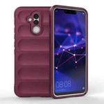 For Huawei Mate 20 Lite Magic Shield TPU + Flannel Phone Case(Wine Red)
