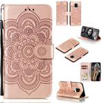 For Xiaomi Redmi Note 9S Mandala Embossing Pattern Horizontal Flip PU Leather Case with Holder & Card Slots & Walle & Lanyard(Pink)