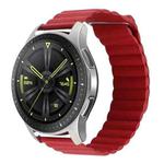 For Amazfit GTS 4 / GTS 4 Mini / GTS 3 20mm Universal Magnetic Loop Leather Watch Band(Red)