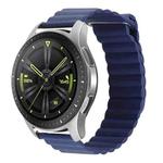 For Amazfit GTS 4 / GTS 4 Mini / GTS 3 20mm Universal Magnetic Loop Leather Watch Band(Midnight Blue)