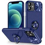 For iPhone 11 Sliding Camshield Armor Phone Case with Ring Holder(Blue)