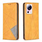 For Xiaomi 13 Lite / Civi 2 Prismatic Invisible Magnetic Leather Phone Case(Yellow)