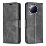 For Xiaomi Civi 3 5G Lambskin Texture Pure Color Flip Leather Phone Case(Black)