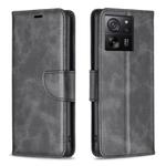 For Xiaomi 13T / 13T Pro / Redmi K60 Ultra Lambskin Texture Pure Color Flip Leather Phone Case(Black)