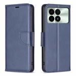 For Xiaomi Redmi K70E Lambskin Texture Pure Color Flip Leather Phone Case(Blue)