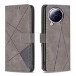 For Xiaomi Civi 3 5G Magnetic Buckle Rhombus Texture Leather Phone Case(Grey)
