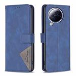 For Xiaomi Civi 3 5G Magnetic Buckle Rhombus Texture Leather Phone Case(Blue)