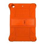 For iPad mini 5 / 4 All-inclusive Silicone Shockproof Tablet Case with Holder(Orange)