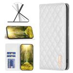 For Xiaomi 13 Lite / Civi 2 Diamond Lattice Magnetic Leather Flip Phone Case(White)