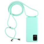 For Galaxy S20 Ultra Candy Color TPU Protective Case with Lanyard(Mint Green)