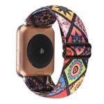 Ethnic Style Buckle Elastic Watch Band For Apple Watch Series 7 41mm / 6 & SE & 5 & 4 40mm / 3 & 2 & 1 38mm(Colorful Totem)