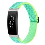 For Fitbit Inspire 2 Buckle Wave Braided Nylon Watch Band(Mint Green)