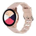 20mm Donut Hollow Silicone Watch Band(Sand Pink)