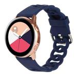 20mm Donut Hollow Silicone Watch Band(Midnight Blue)