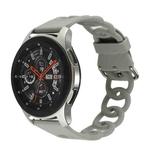 22mm Donut Hollow Silicone Watch Band(Grey)