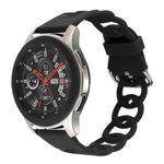 22mm Donut Hollow Silicone Watch Band(Black)
