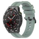For Coros Apex 46mm/Apex Pro / Ticwatch Pro 3 22mm Vertical Solid Color Silicone Watch Band(Gray Green)