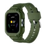 For Amazfit GTS 4 / 3 / 2 / 1 Universal Integrated Silicone Watch Band(Army Green)