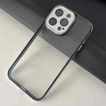 For iPhone 14 Pro Platinum Series Ultra-thin Transparent Phone Case(Silver)