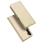 For Samsung Galaxy A24 4G DUX DUCIS Skin Pro Series Flip Leather Phone Case(Gold)