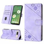 For Google Pixel 7 Skin-feel Embossed Leather Phone Case(Light Purple)