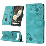 For Google Pixel 7a Skin-feel Embossed Leather Phone Case(Green)