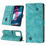 For Motorola Edge+ 2023 Skin-feel Embossed Leather Phone Case(Green)