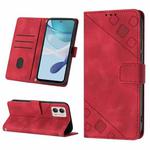 For Motorola Moto G53 5G Skin-feel Embossed Leather Phone Case(Red)