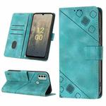 For Nokia C31 Skin-feel Embossed Leather Phone Case(Green)