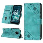For Nokia C200 Skin-feel Embossed Leather Phone Case(Green)