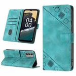 For Nokia G400 Skin-feel Embossed Leather Phone Case(Green)