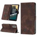 For Nokia G400 Skin-feel Embossed Leather Phone Case(Brown)
