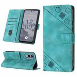 For Nokia X30 Skin-feel Embossed Leather Phone Case(Green)