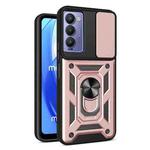 For Tecno Camon 18 / 18 P Sliding Camera Cover Design Phone Case(Rose Gold)