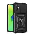 For Tecno Spark 9 Pro Sliding Camera Cover Design Phone Case(Black)