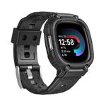 For Fitbit Versa 4 / 3 / Sense 2 / Sense 1 Armor Integrated TPU Watch Band(Black)