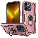 For iPhone 13 Pro Warship Armor 2 in 1 Shockproof Phone Case(Rose Gold)